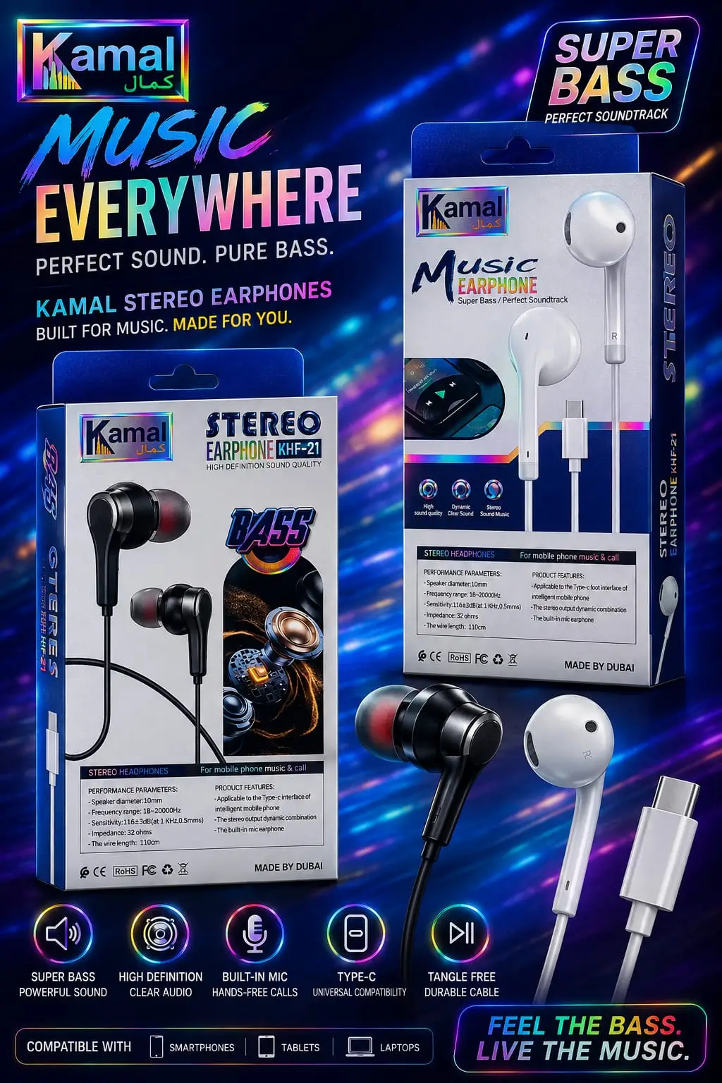 🍎⚡ Kamal Brand Original Handsfree ⚡🍎
