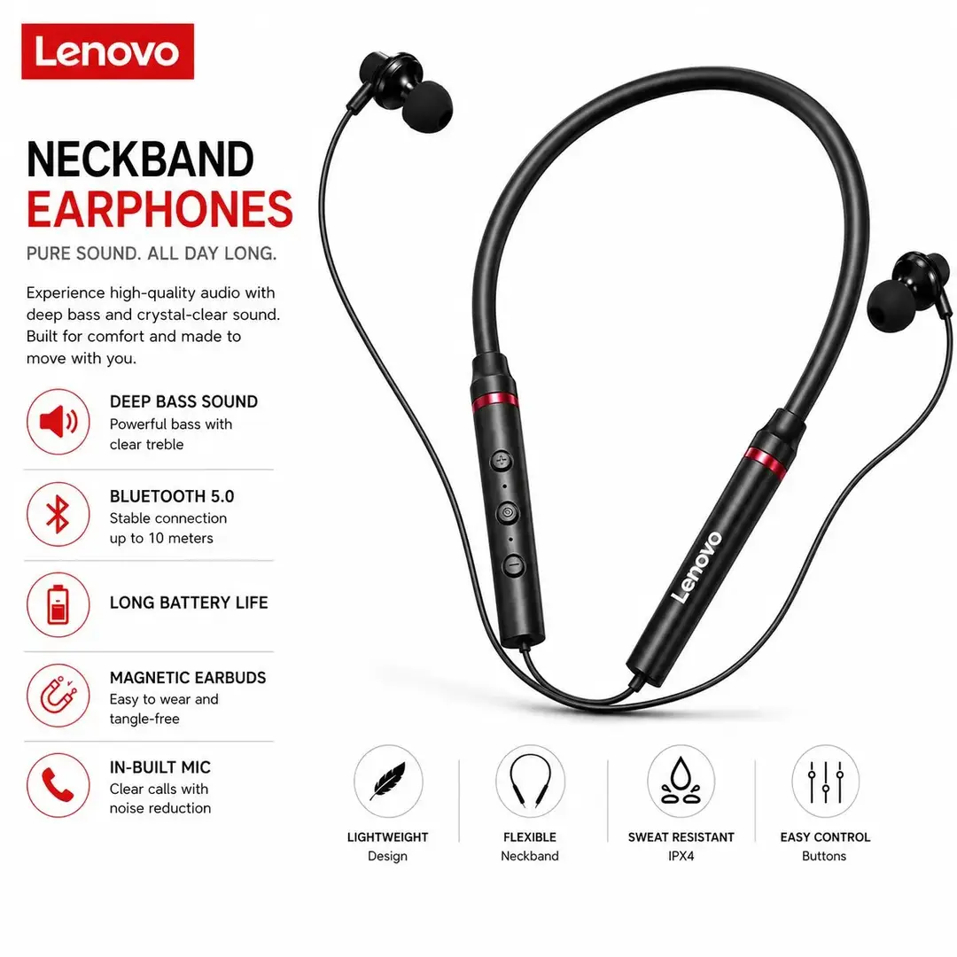 Lenovo HE05 X Wireless Bluetooth 5.0