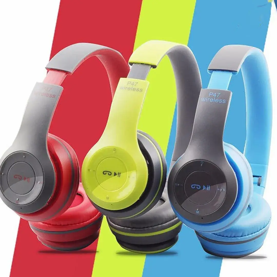 P47 Wireless Bluetooth Headset | Foldable Stereo Headphones
