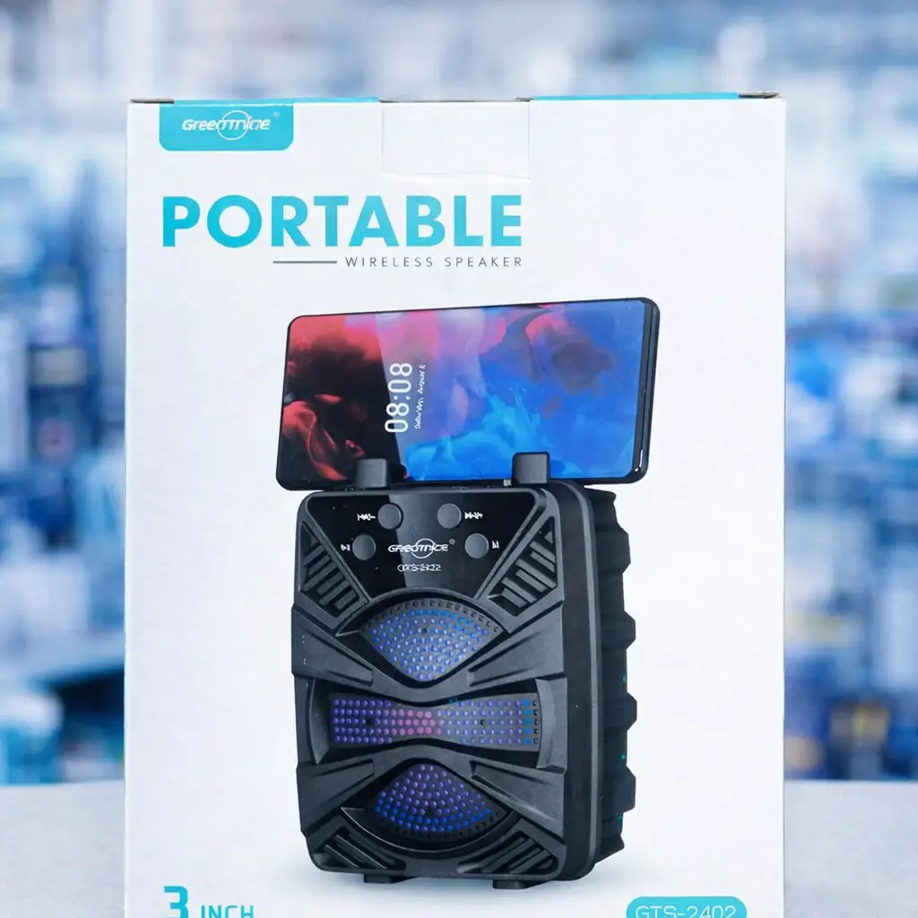 GTS-2422 3-Inch Portable Wireless Bluetooth Speaker with Built-In Phone Holder