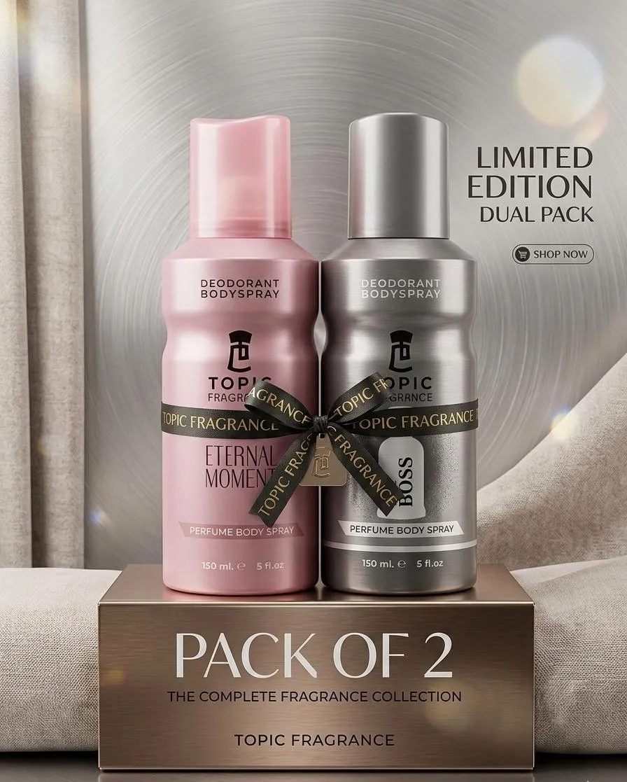 Topic Women Body Spray Pack of 2 Long Lasting Odor Protection