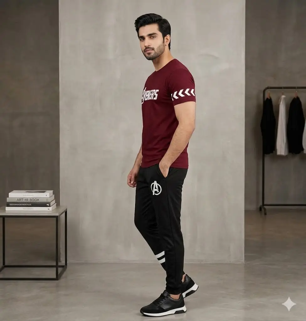 2 Pcs Men's Dri Fit Printed Track Suit
