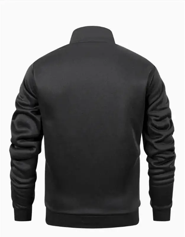 2 Pcs Men's Fleece Plain Zipper Track Suit