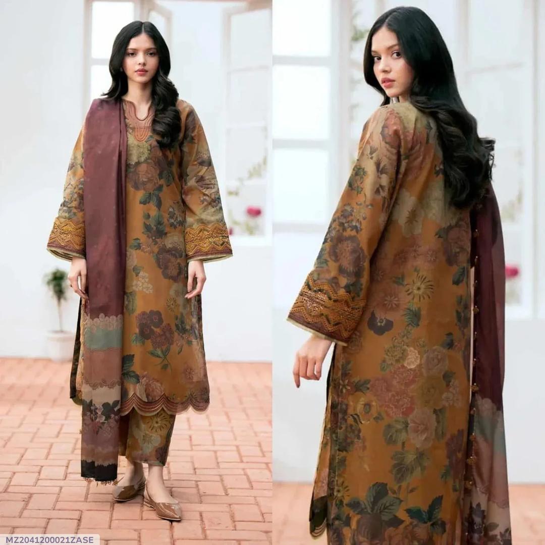 KARANDI MOST HIT ARTICLES 3 Pcs Unstitched Digital Print Suit