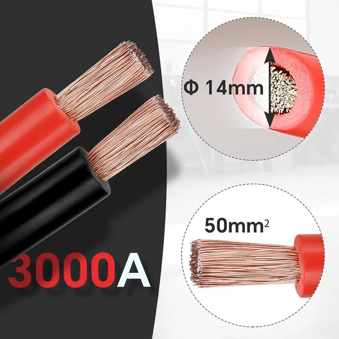 Heavy Duty 3000A Jumper Cables for Cars