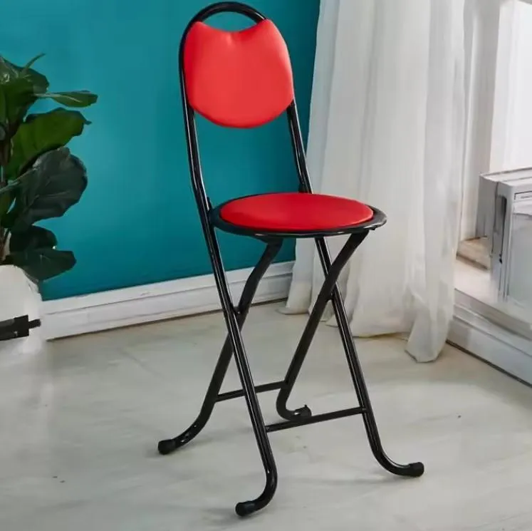 Red Folding Chair Portable Office Prayer Use 120kg