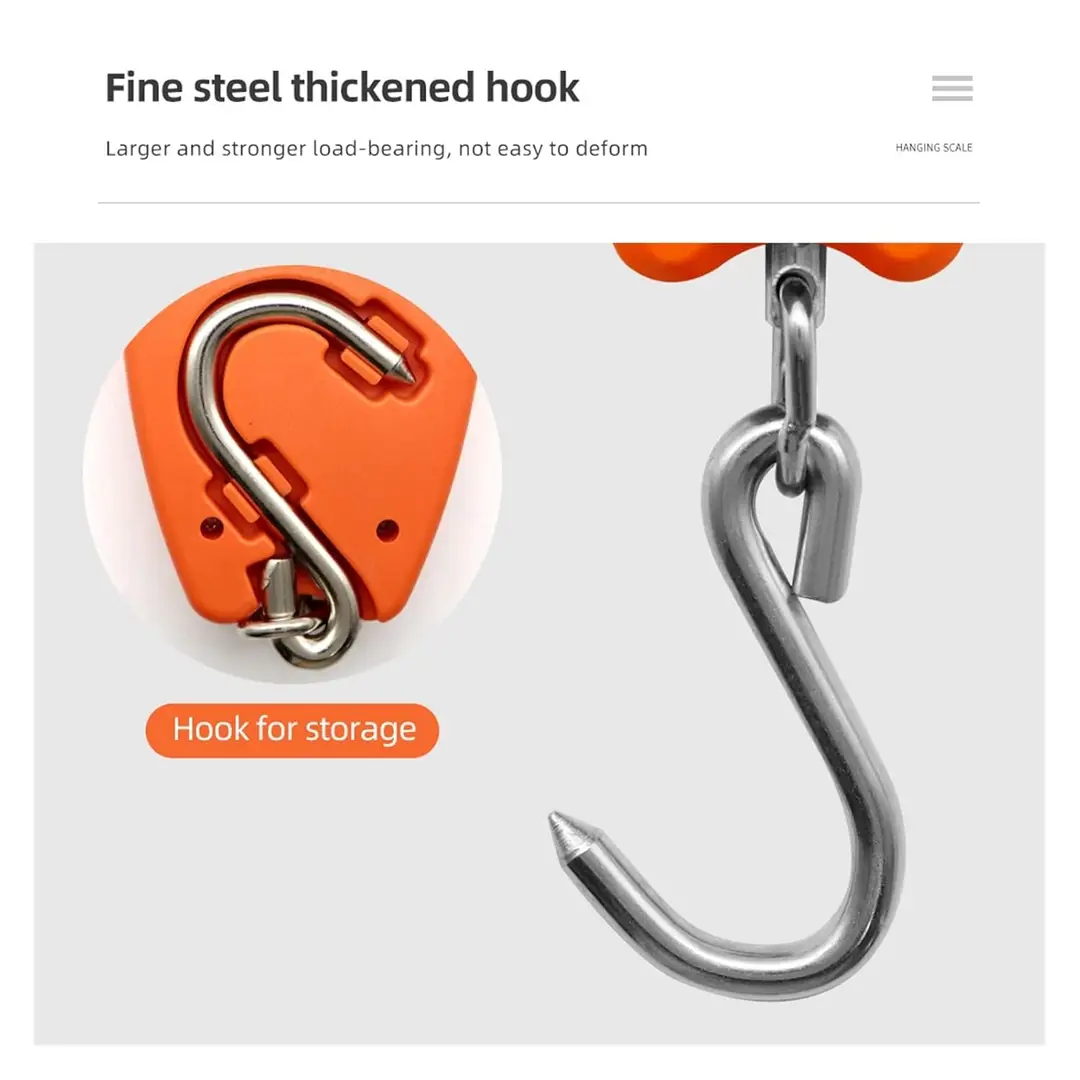 Portable Crane Scale 200kg Weight LED Display Industry Heavy Duty Hanging Hook Scales