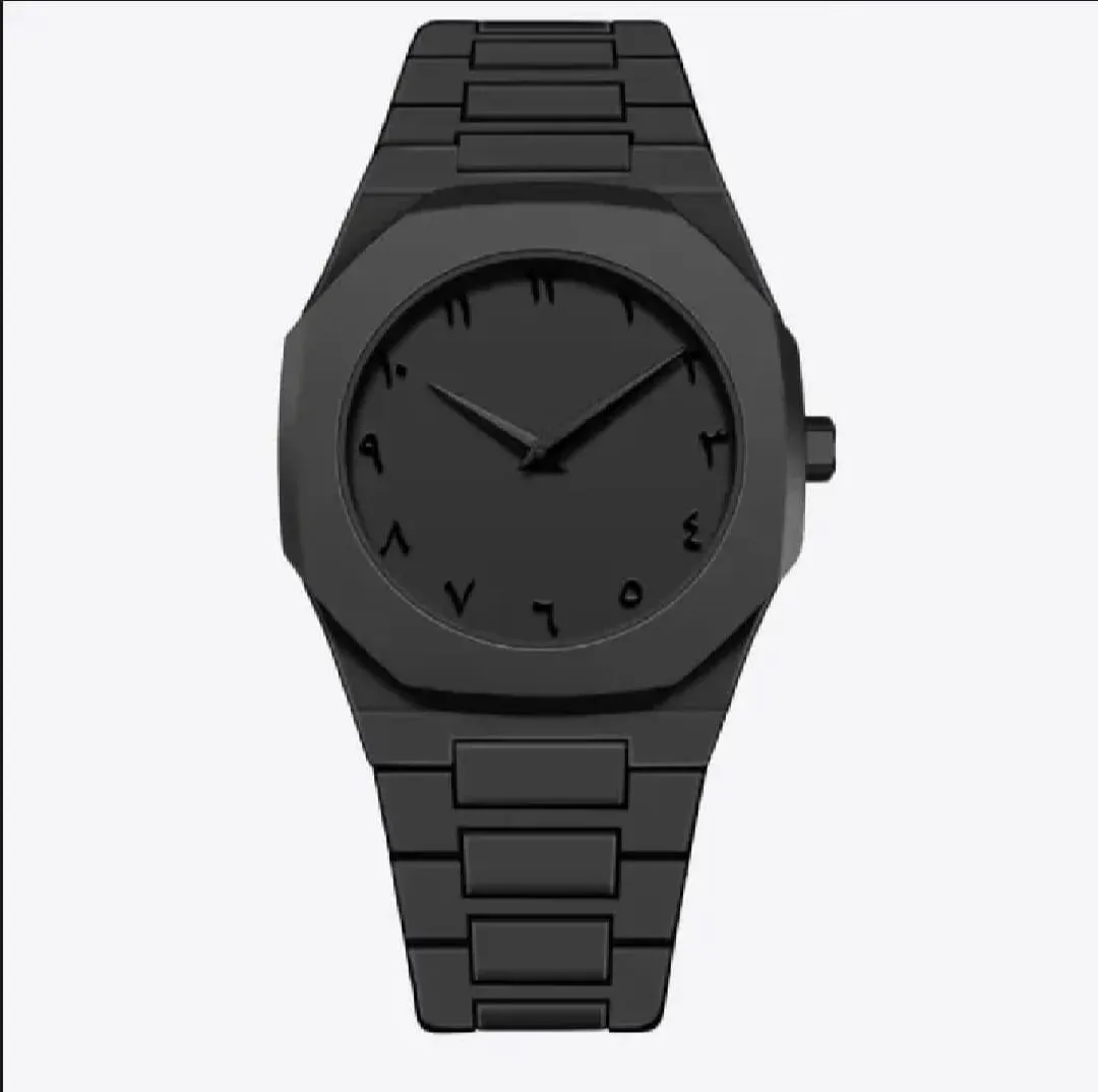 Unisex Black Aluminum Chain Watch Daily Wear