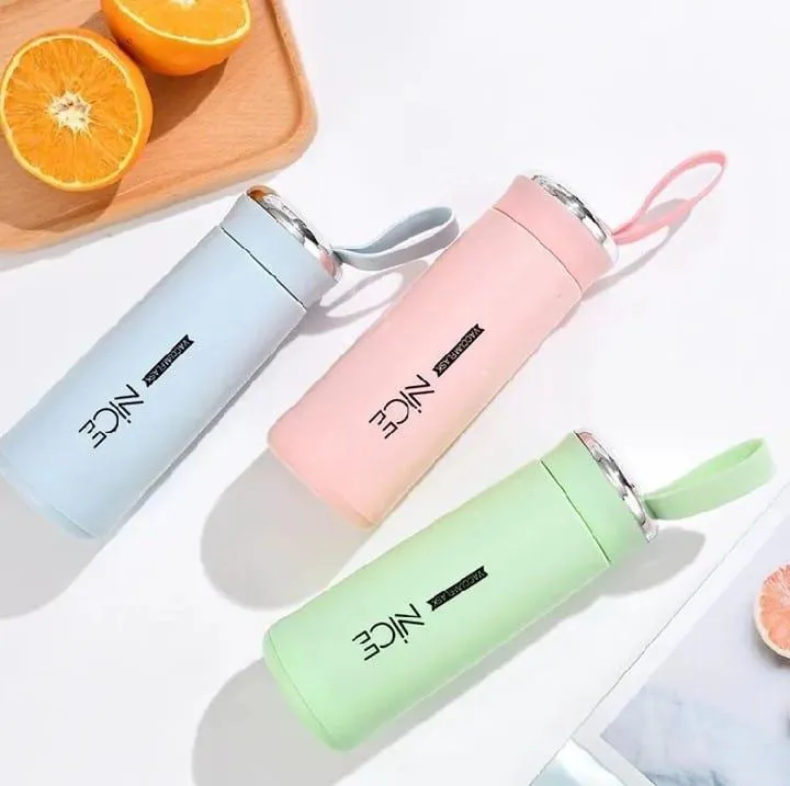 Perfect For Gym - 1 Pc Multicolor Stainless Steel Water Bottle