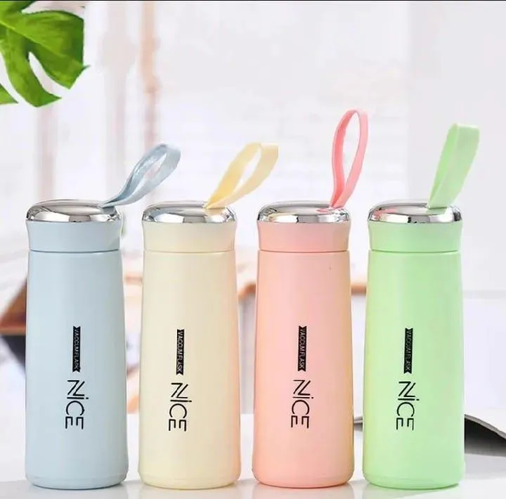 Perfect For Gym - 1 Pc Multicolor Stainless Steel Water Bottle