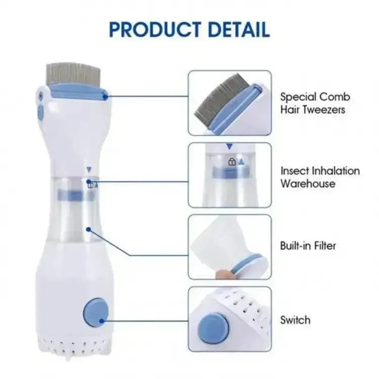 Anti-Lice Electric Comb with Vacuum & Filter