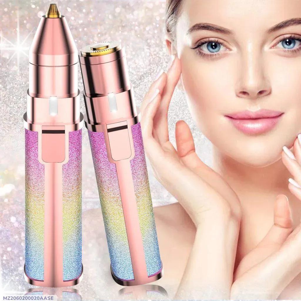 Rechargeable Women's Eyebrow Trimmer Pink Glitter