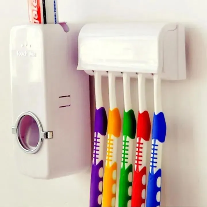 Toothpaste Dispenser And Brush Holder