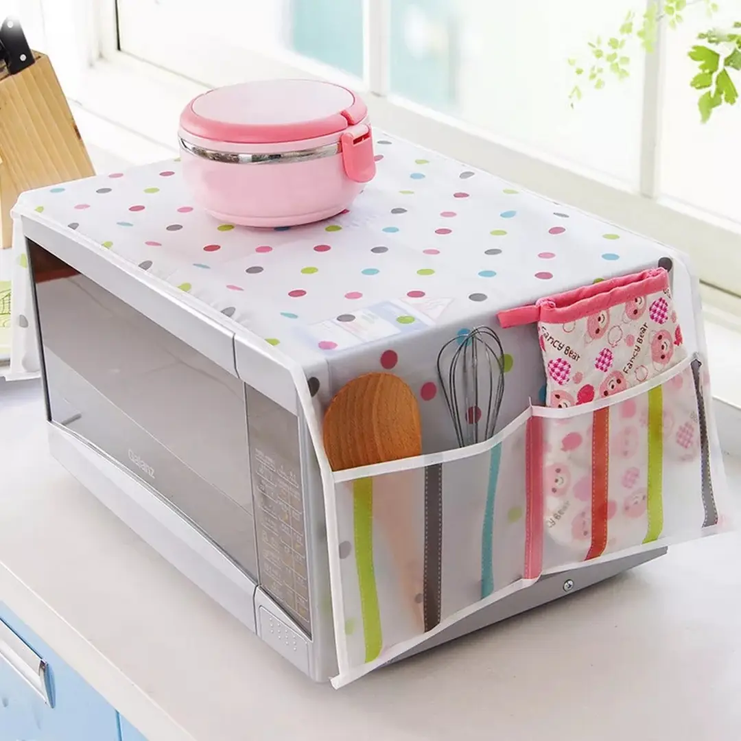 1 Pc Cotton Printed Microwave Oven Cover 1