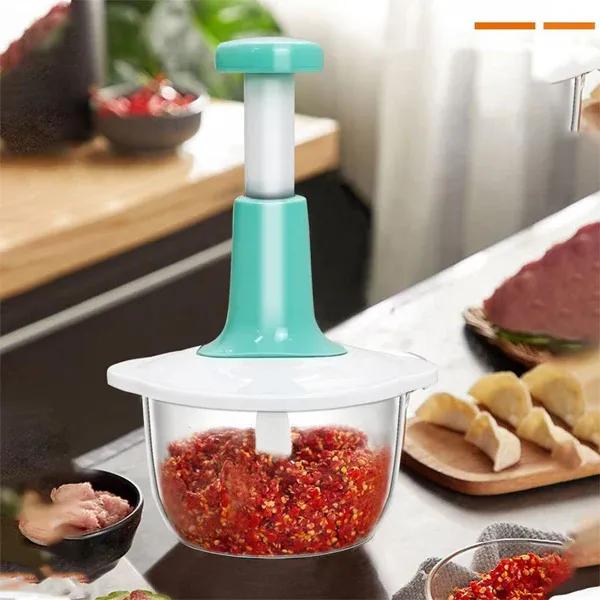 Manual Food Chopper Plastic Multicolor Grinder