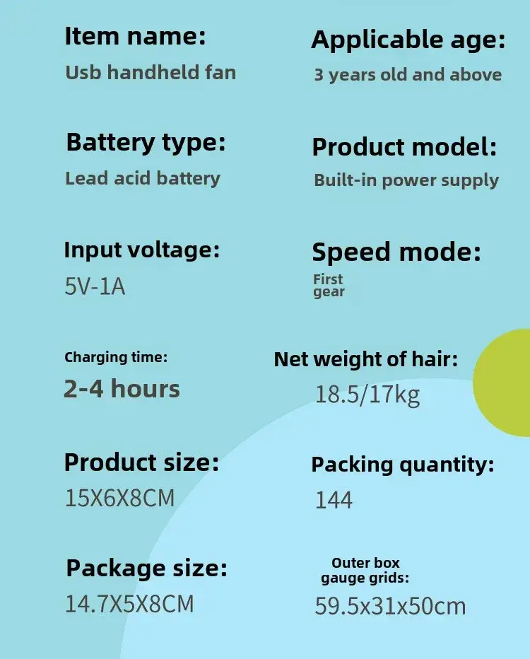 Mini Rechargeable Fan