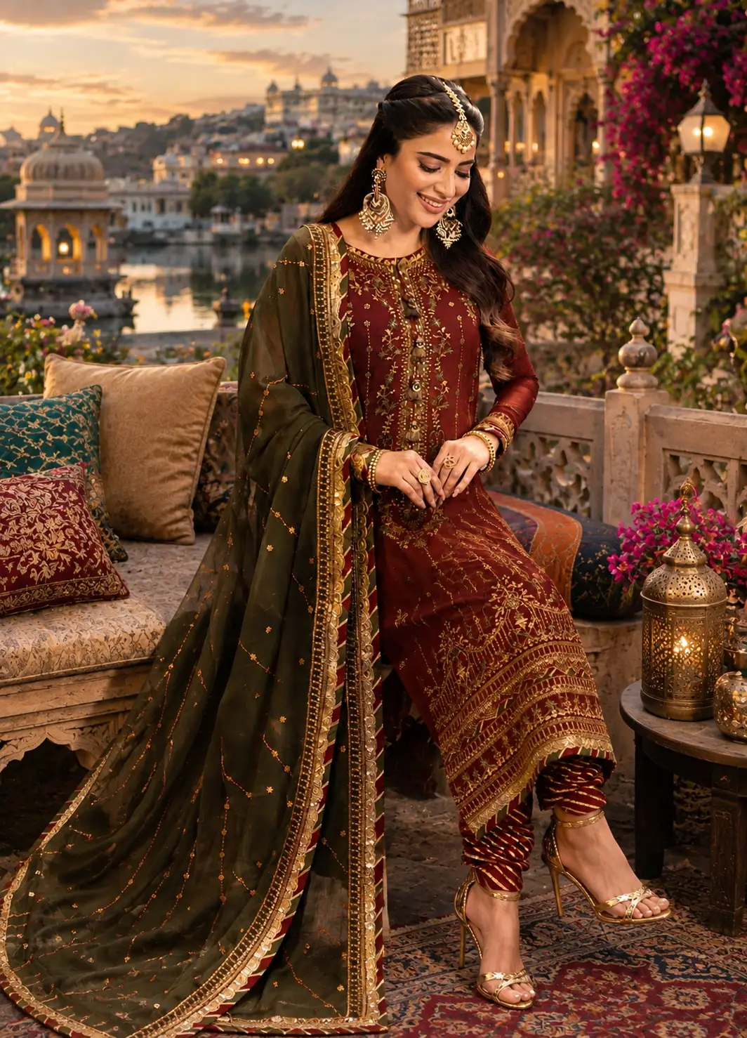 3 Pcs Women's Unstitched Embroidered Suit