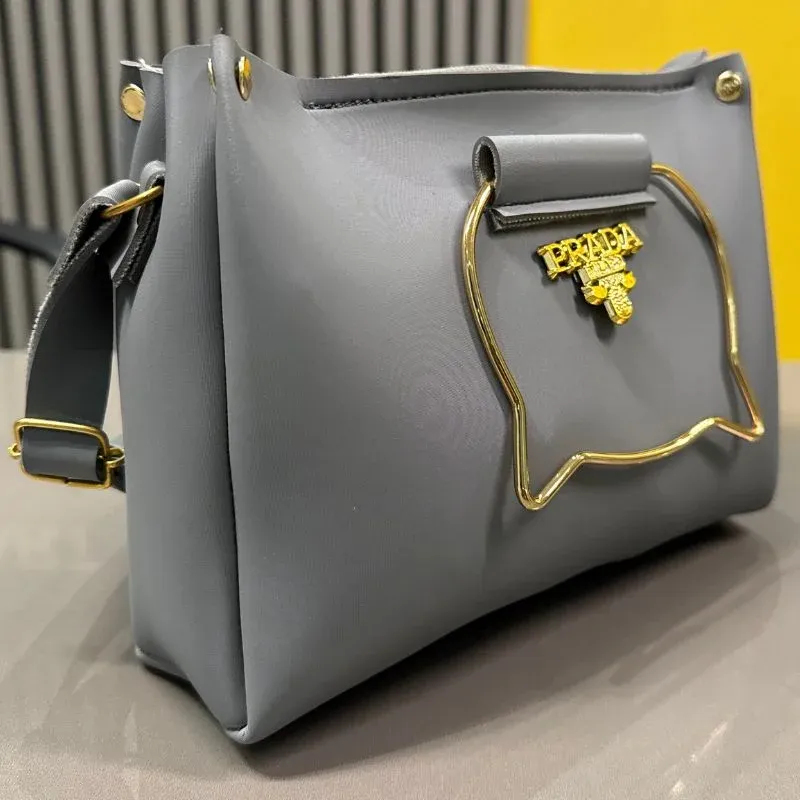Women's PU Leather Plain Shoulder Bag