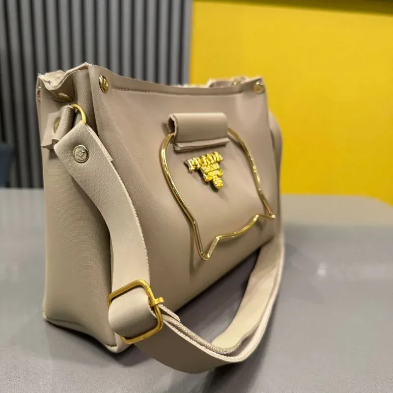 Women's PU Leather Plain Shoulder Bag