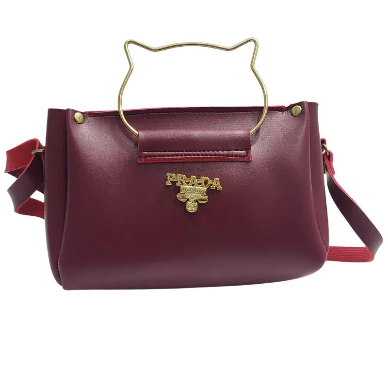 Women's PU Leather Plain Shoulder Bag