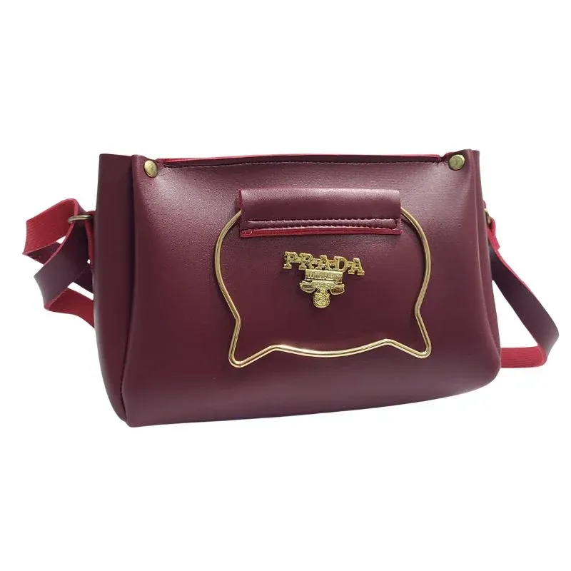 Women's PU Leather Plain Shoulder Bag