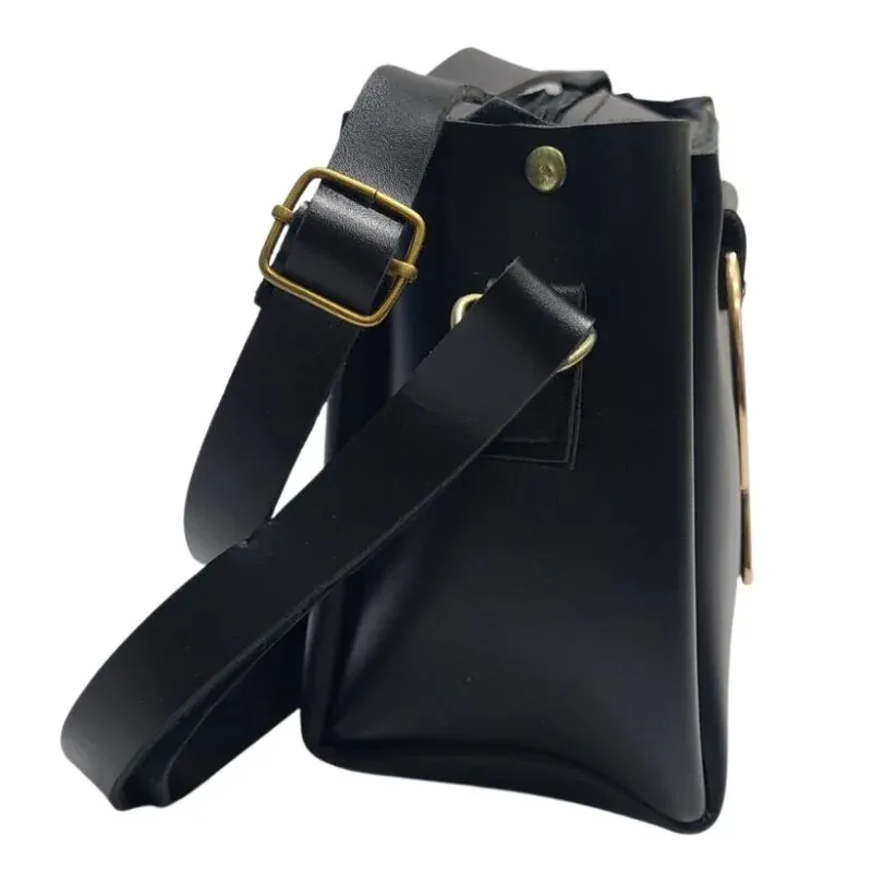 Women's PU Leather Plain Shoulder Bag