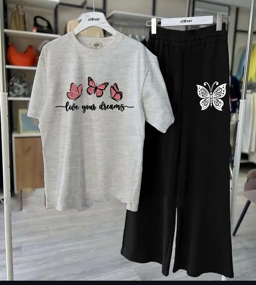 2 Pcs Women's Stitched Jersey Printed Night Suit
