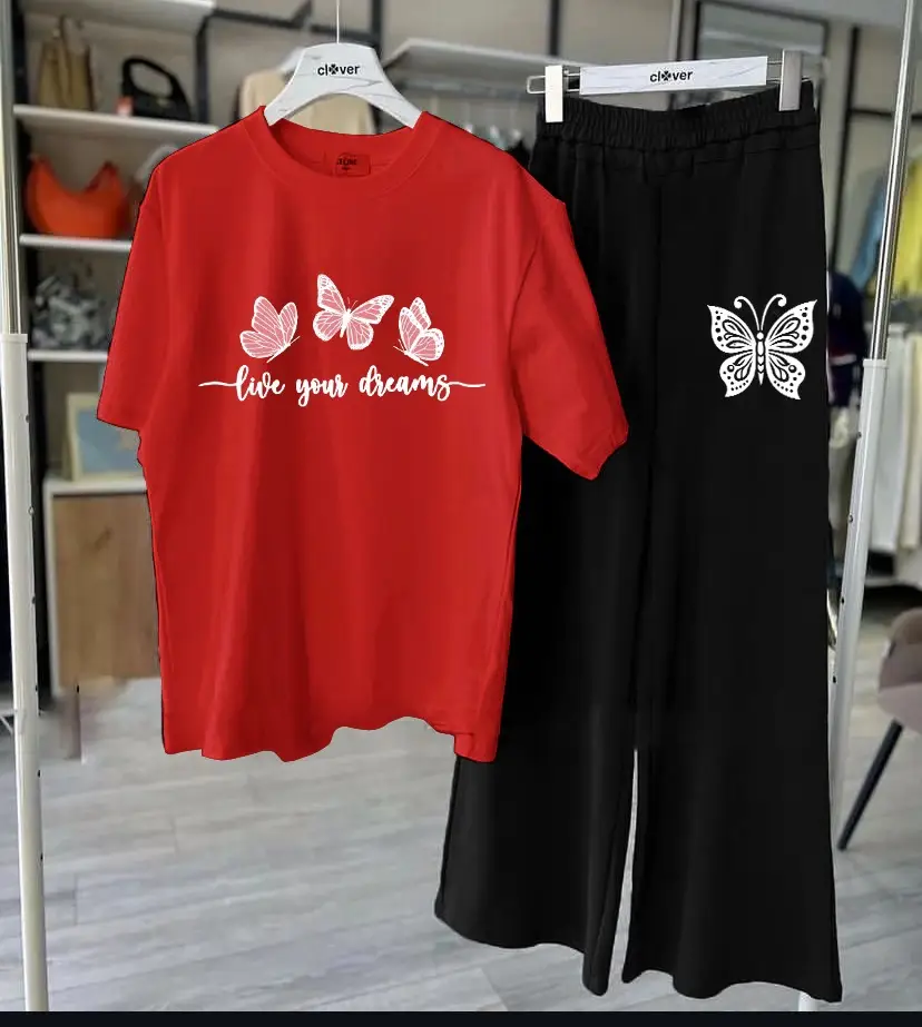 2 Pcs Women's Stitched Jersey Printed Night Suit