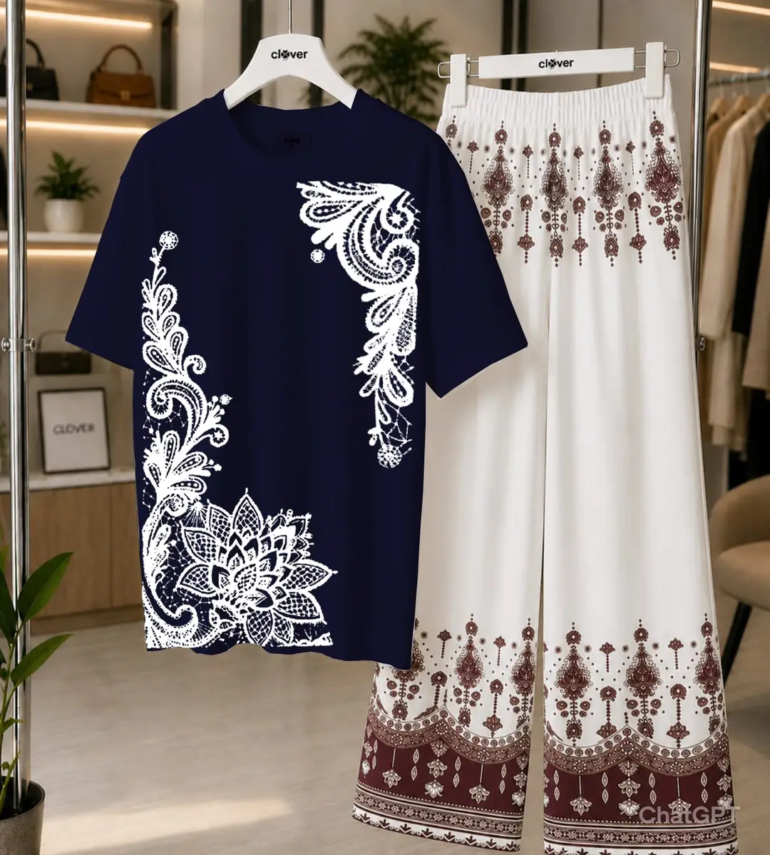 2 Pcs Women's Stitched Jersey Printed Night Suit