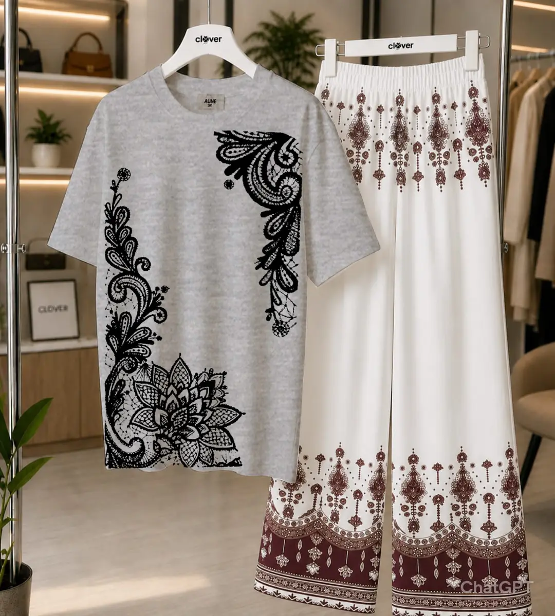 2 Pcs Women's Stitched Jersey Printed Night Suit