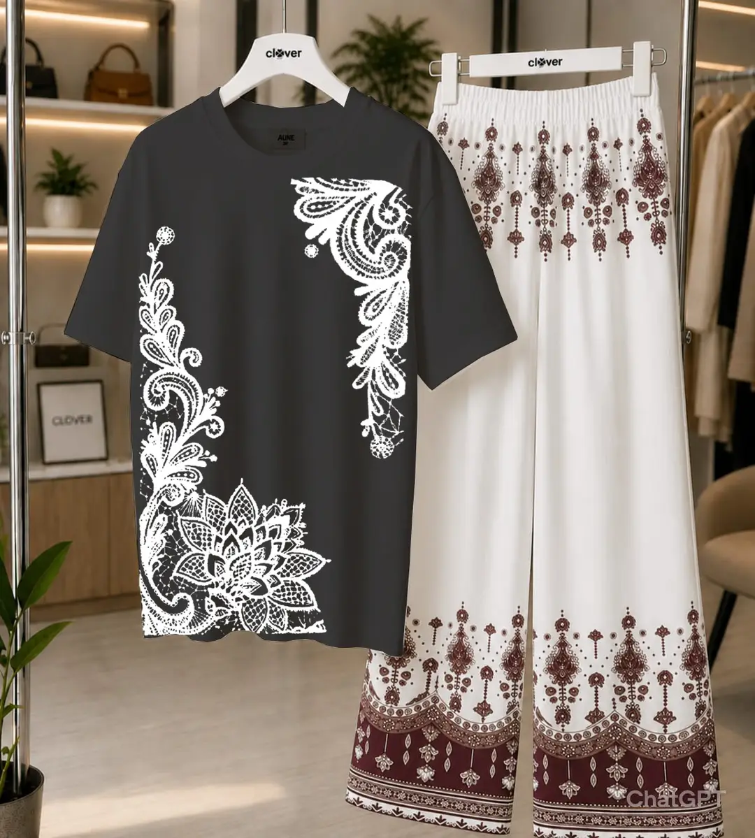 2 Pcs Women's Stitched Jersey Printed Night Suit