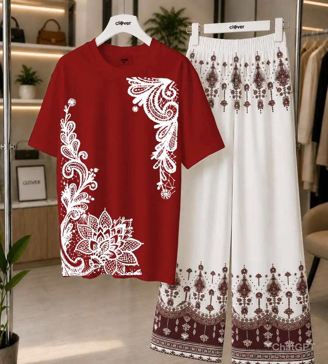 2 Pcs Women's Stitched Jersey Printed Night Suit