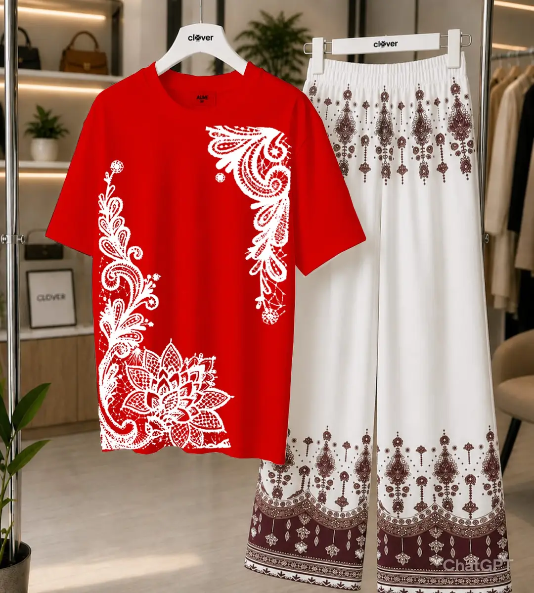 2 Pcs Women's Stitched Jersey Printed Night Suit