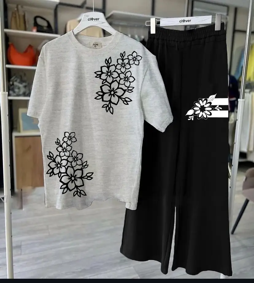 2 Pcs Women's Stitched Cotton Jersey Printed Night Suit