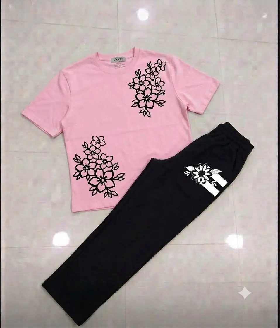 2 Pcs Women's Stitched Cotton Jersey Printed Night Suit