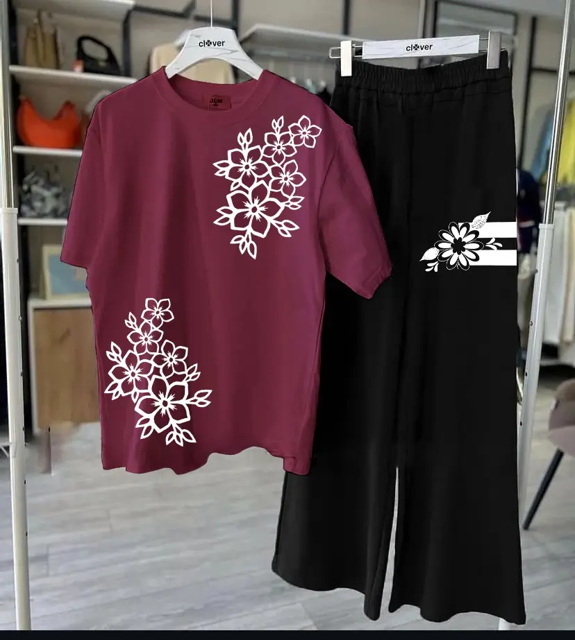 2 Pcs Women's Stitched Cotton Jersey Printed Night Suit