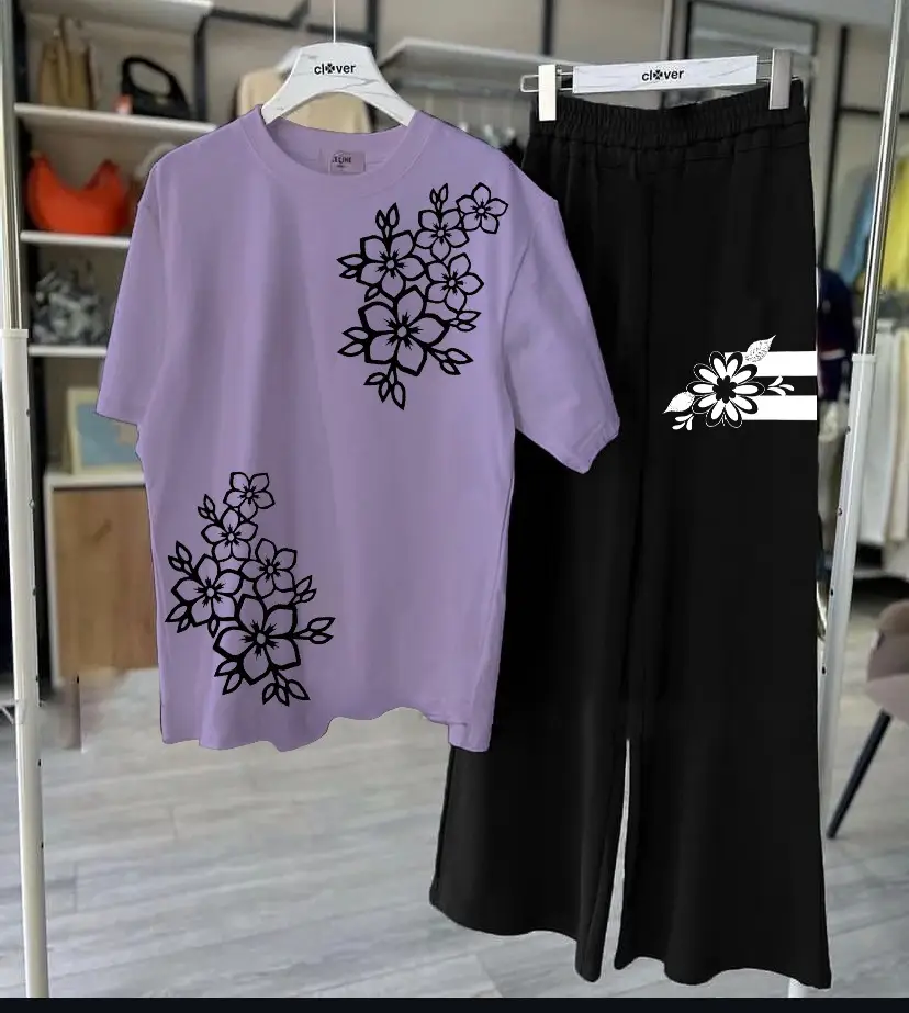 2 Pcs Women's Stitched Cotton Jersey Printed Night Suit