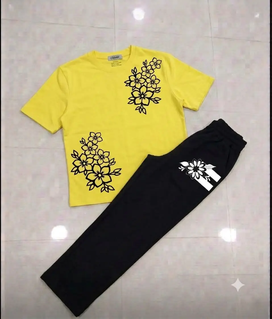 2 Pcs Women's Stitched Cotton Jersey Printed Night Suit
