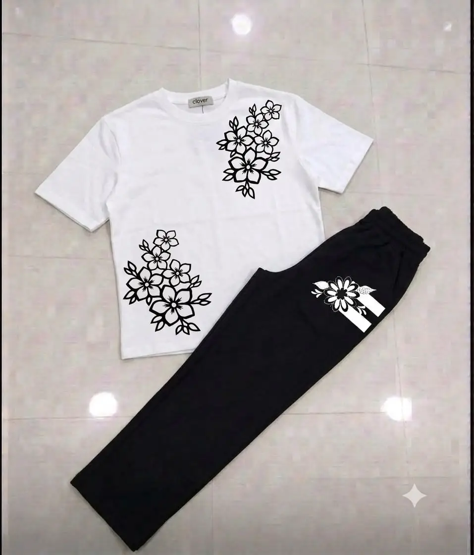 2 Pcs Women's Stitched Cotton Jersey Printed Night Suit