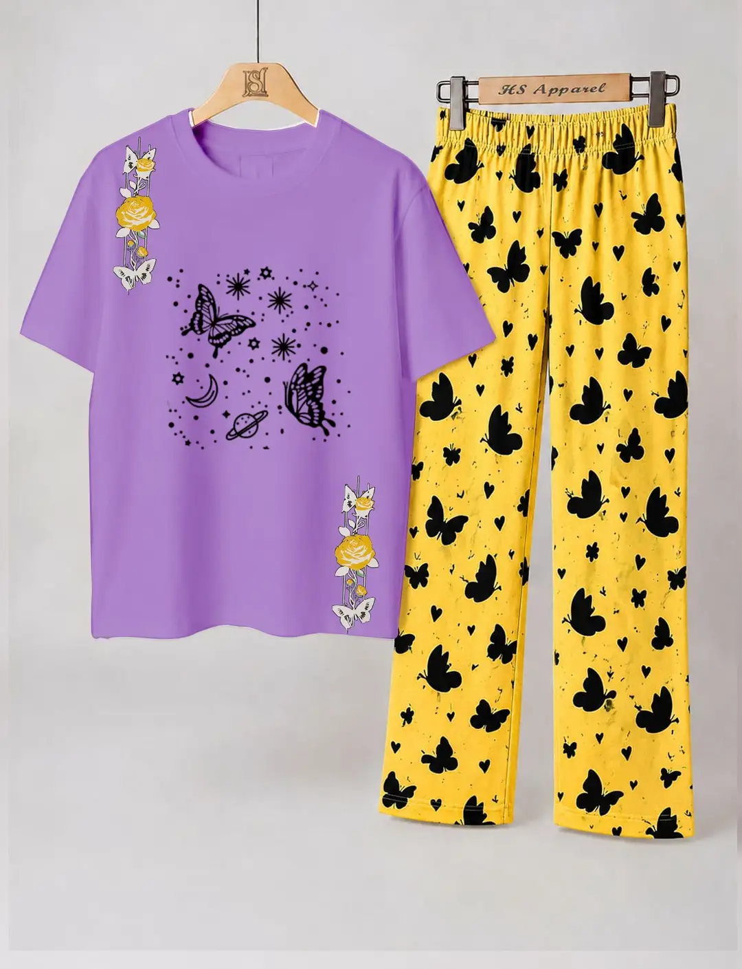 2 Pcs Women's Stitched Cotton Jersey Printed Night Suit