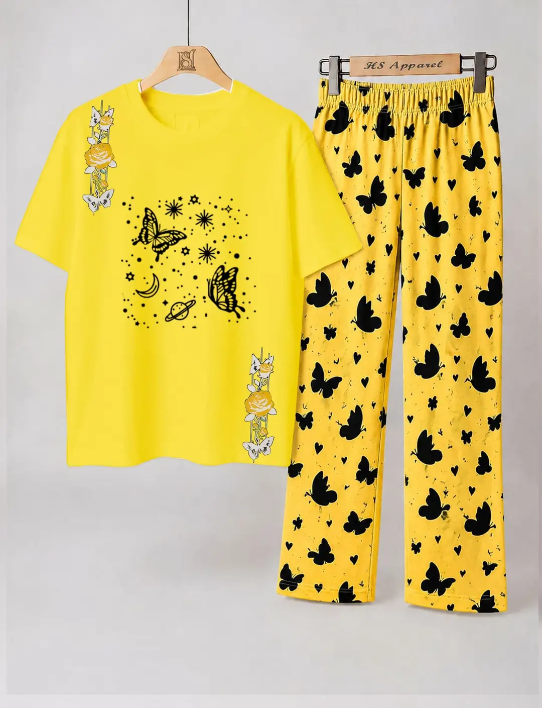 2 Pcs Women's Stitched Cotton Jersey Printed Night Suit