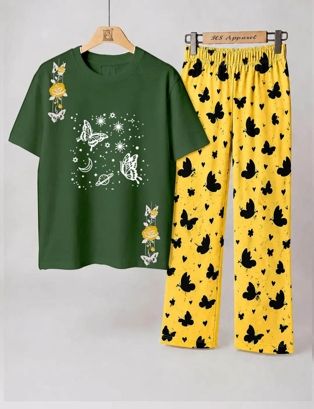 2 Pcs Women's Stitched Cotton Jersey Printed Night Suit
