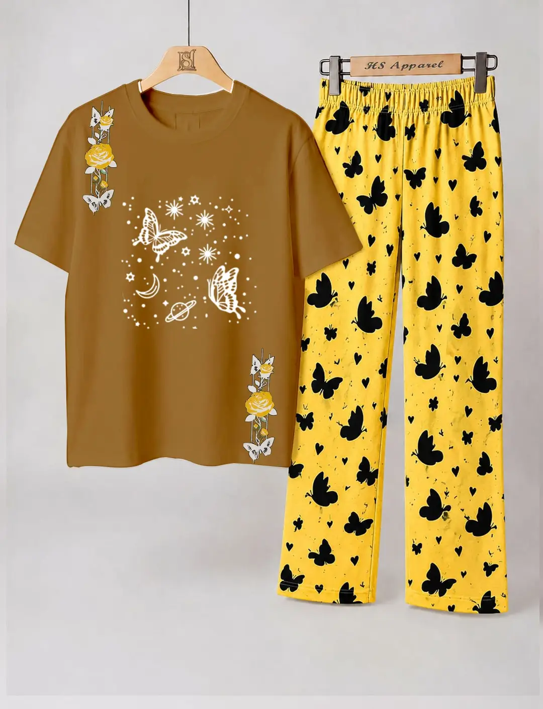 2 Pcs Women's Stitched Cotton Jersey Printed Night Suit