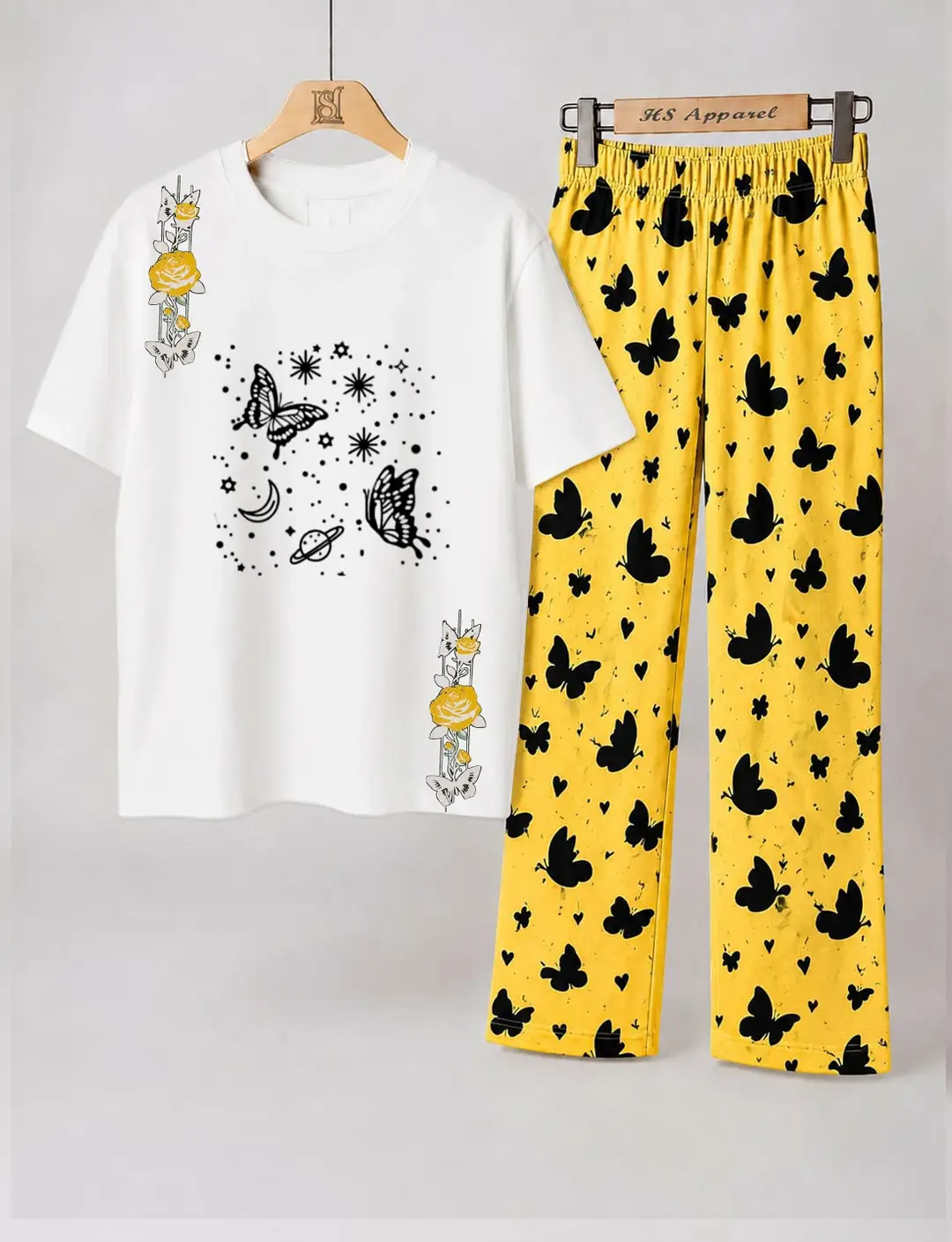 2 Pcs Women's Stitched Cotton Jersey Printed Night Suit