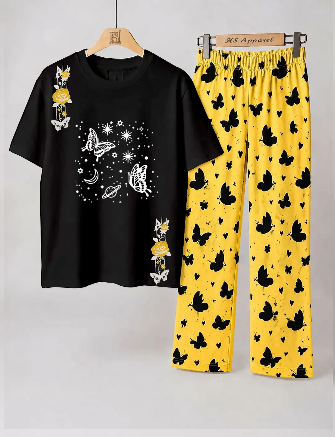2 Pcs Women's Stitched Cotton Jersey Printed Night Suit
