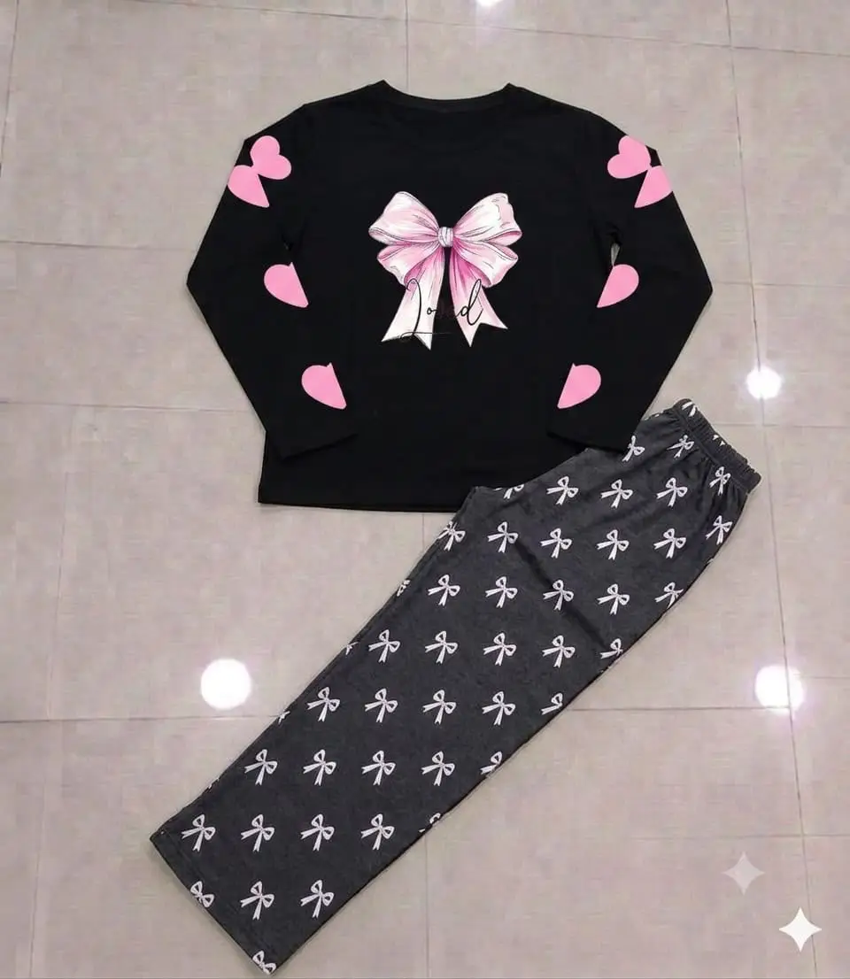 2 Pcs Women's Stitched Cotton Jersey Printed Night Suit