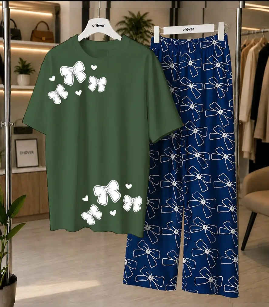 2 Pcs Women's Stitched Cotton Jersey Printed Night Suit