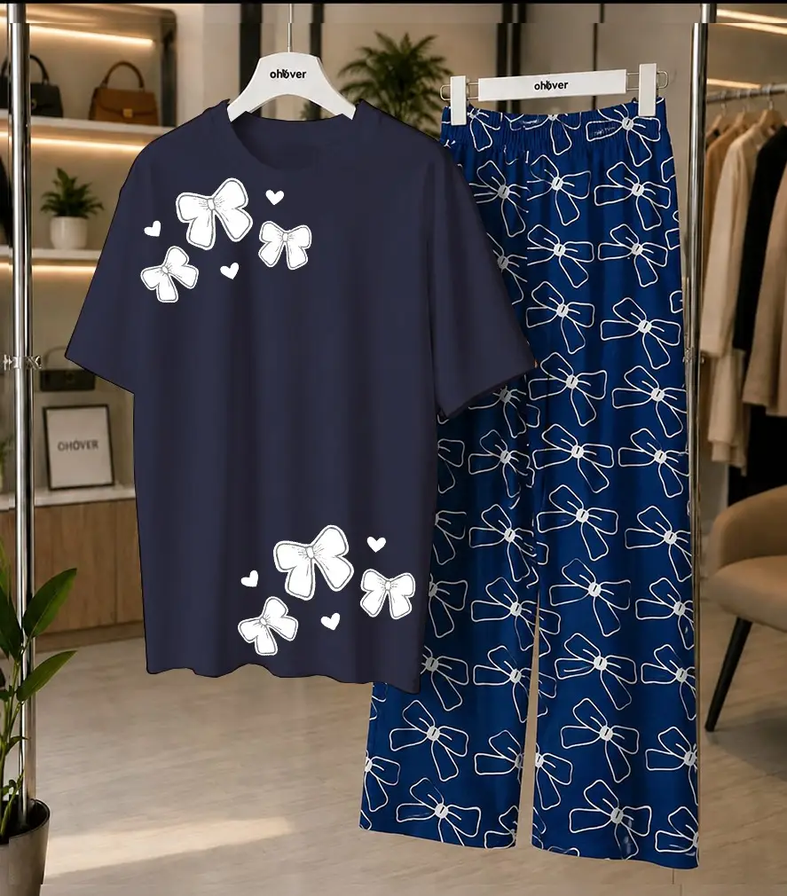 2 Pcs Women's Stitched Cotton Jersey Printed Night Suit