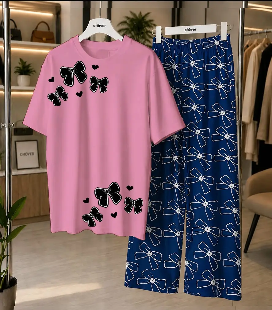 2 Pcs Women's Stitched Cotton Jersey Printed Night Suit