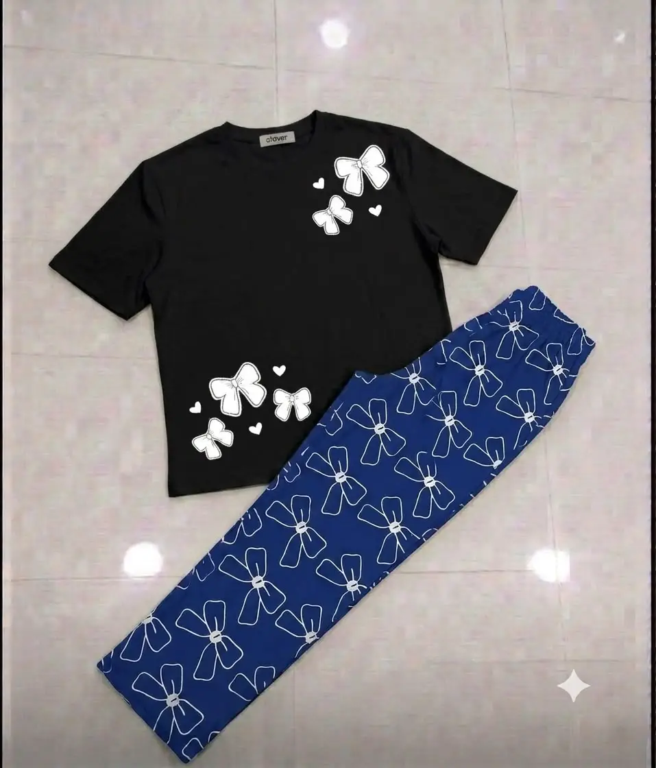 2 Pcs Women's Stitched Cotton Jersey Printed Night Suit